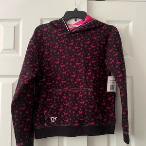 Equestrian girls cowgirl hardware hoodie